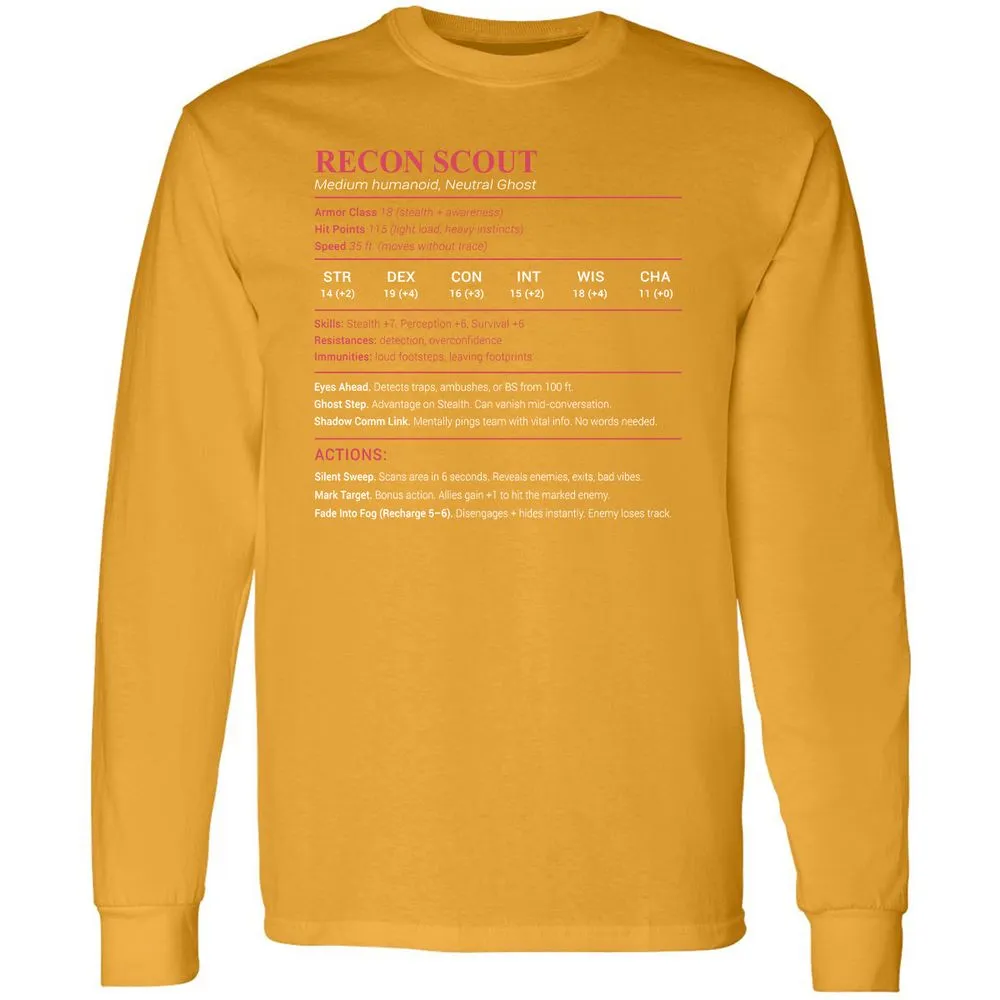 Recon Scout Long Sleeve T-Shirt - Gold - 9