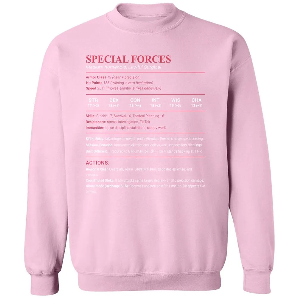 Special Forces Classic Unisex Sweatshirt - Light Pink - 3