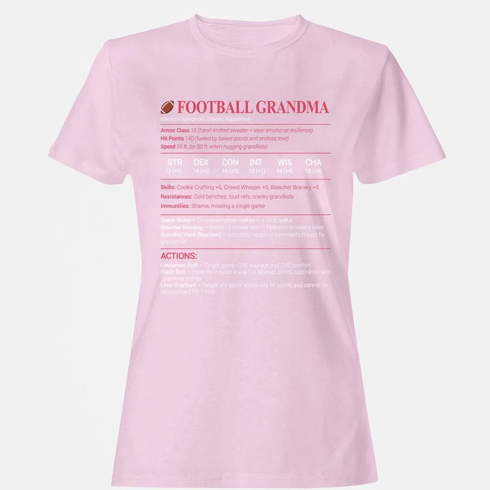 Football Grandma Women's T-Shirt - Light Pink - 9