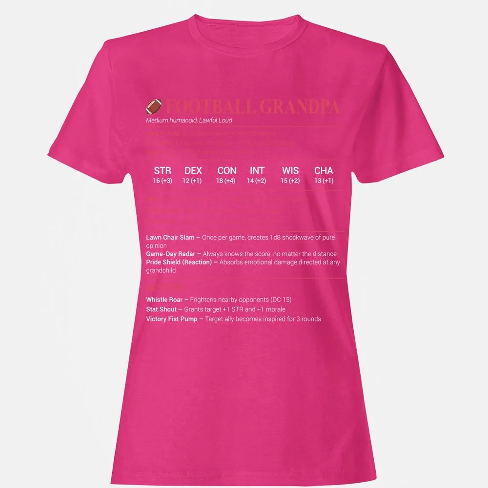 Football Grandpa Women's T-Shirt - Heliconia - 6