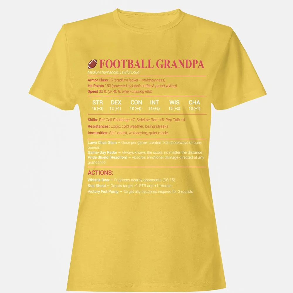 Football Grandpa Women's T-Shirt - Daisy - 4