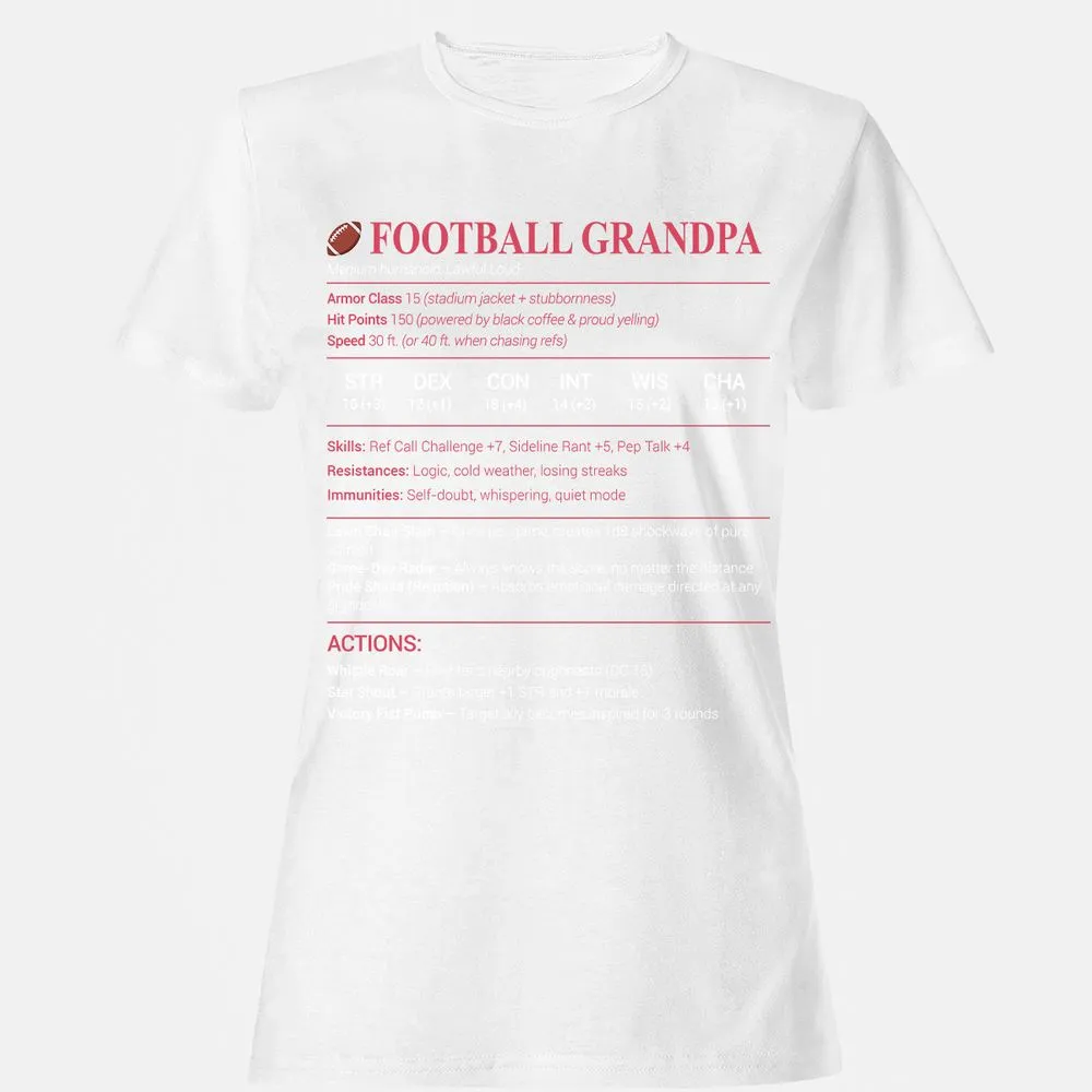 Football Grandpa Women's T-Shirt - White - 16