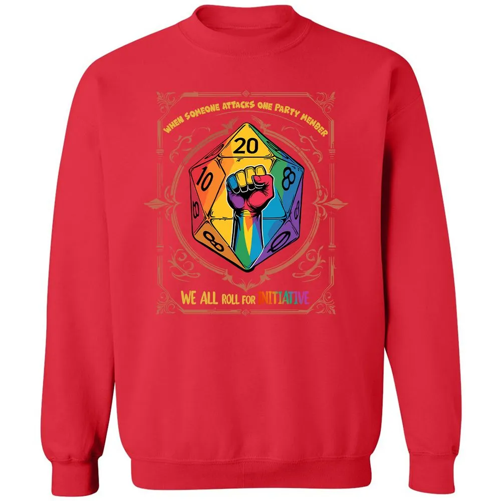 Roll For Initiative Classic Unisex Sweatshirt - Red - 5