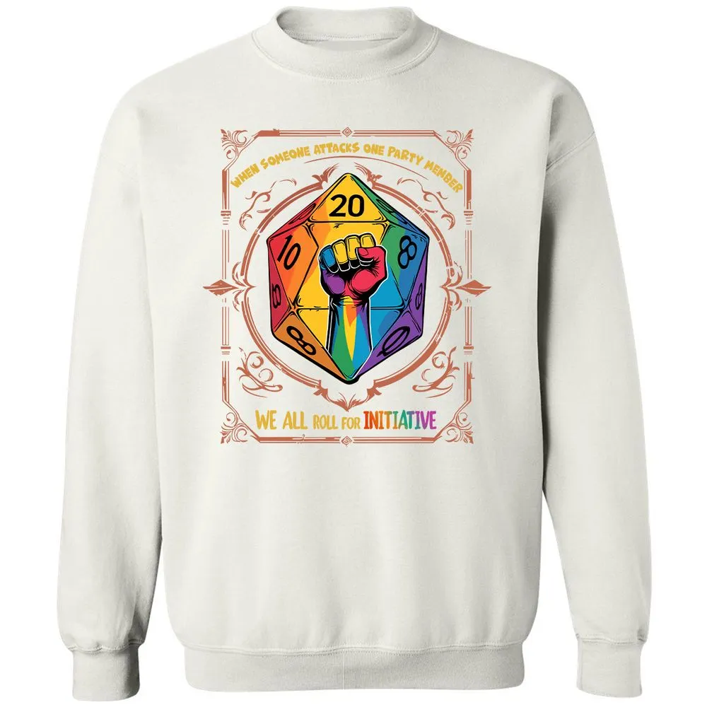 Roll For Initiative Classic Unisex Sweatshirt - White - 12