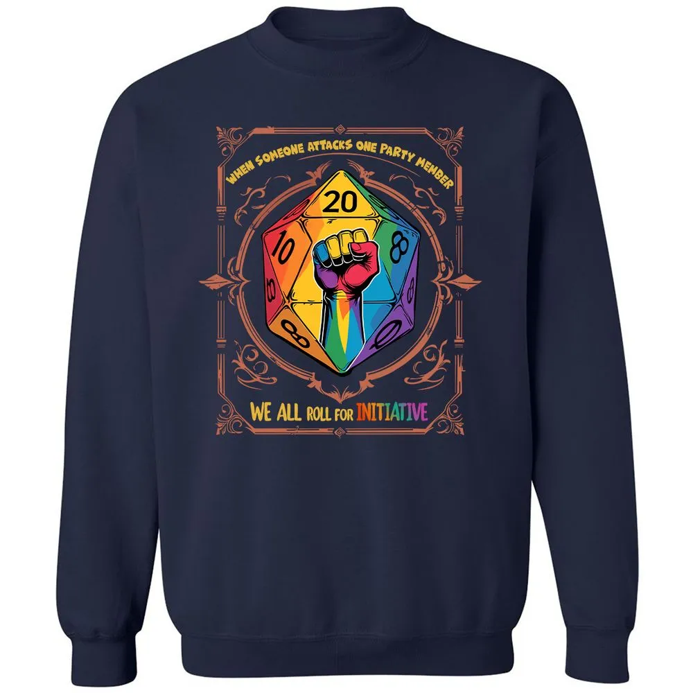 Roll For Initiative Classic Unisex Sweatshirt - Navy - 2