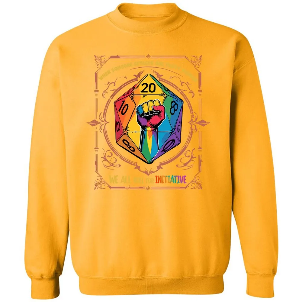 Roll For Initiative Classic Unisex Sweatshirt - Gold - 11