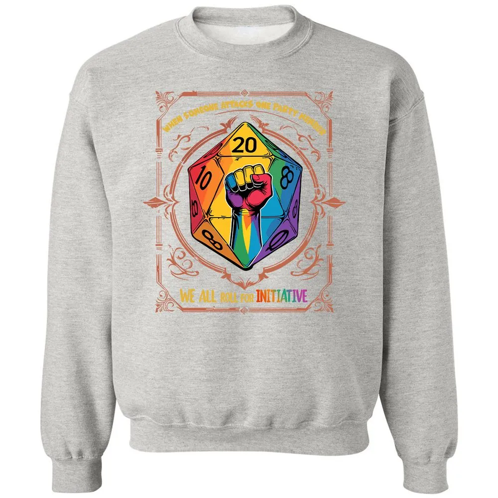 Roll For Initiative Classic Unisex Sweatshirt - Ash - 8