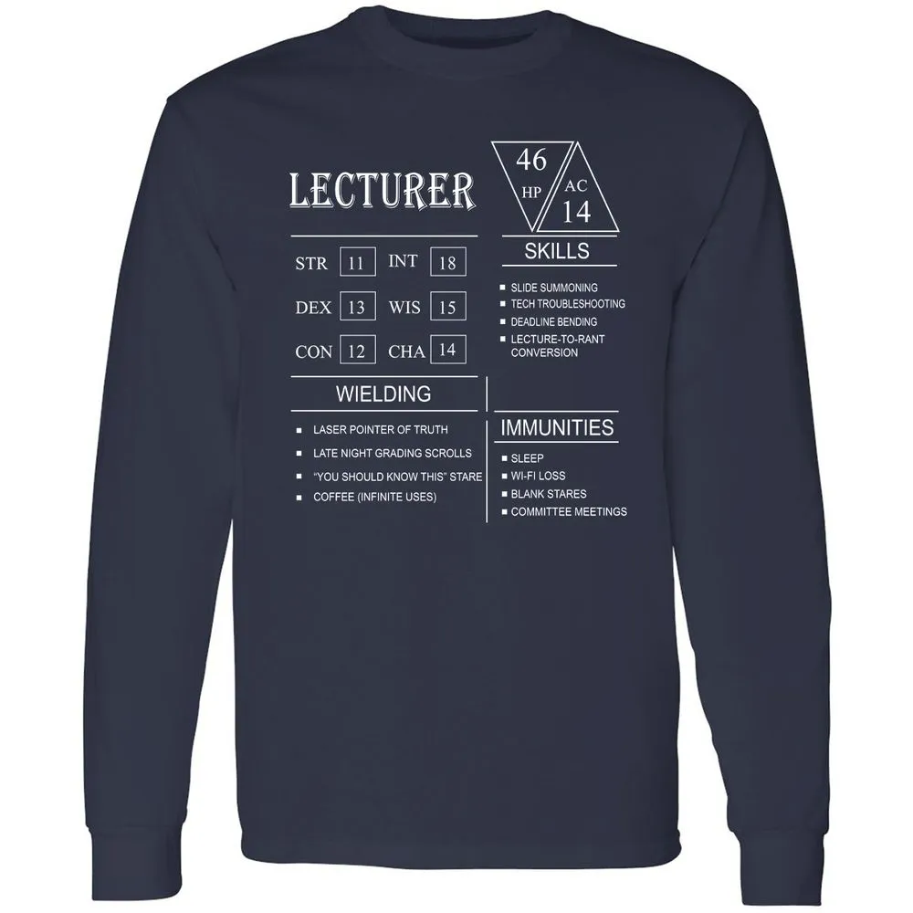 Lecturer New Long Sleeve T-Shirt - Navy - 2