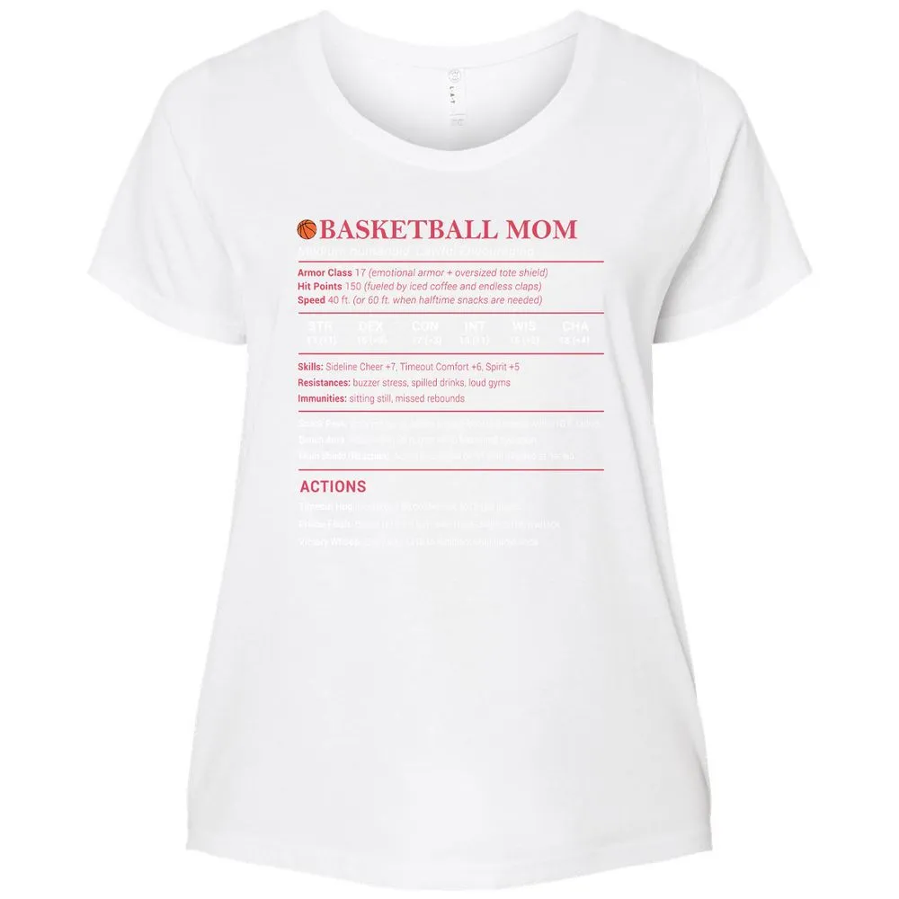 Basketball Mom Ladies Curvy Jersey - White - 6