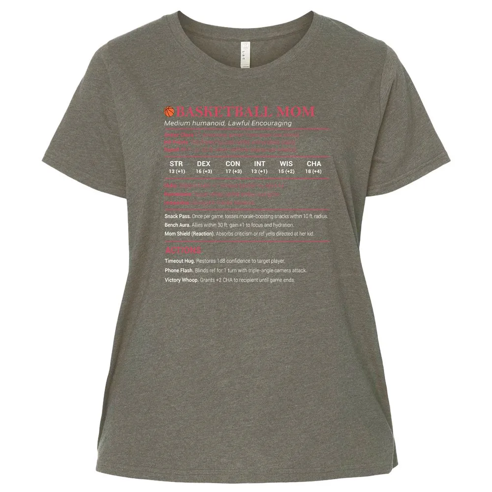 Basketball Mom Ladies Curvy Jersey - Bamboo Blackout - 2