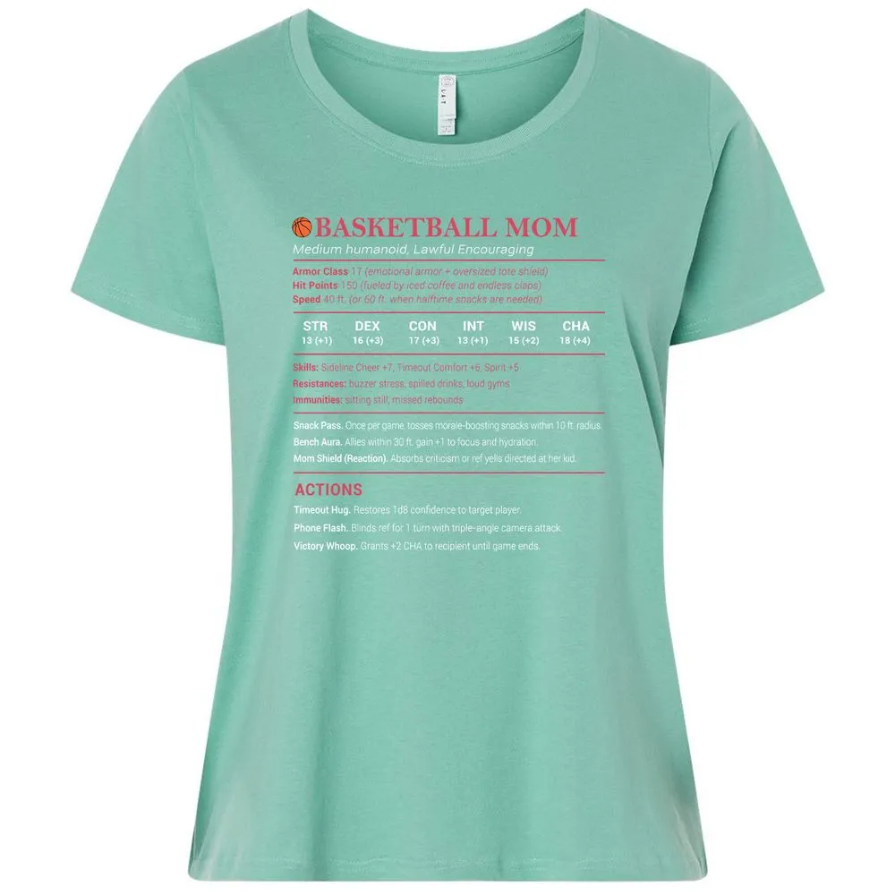Basketball Mom Ladies Curvy Jersey - Saltwater - 7