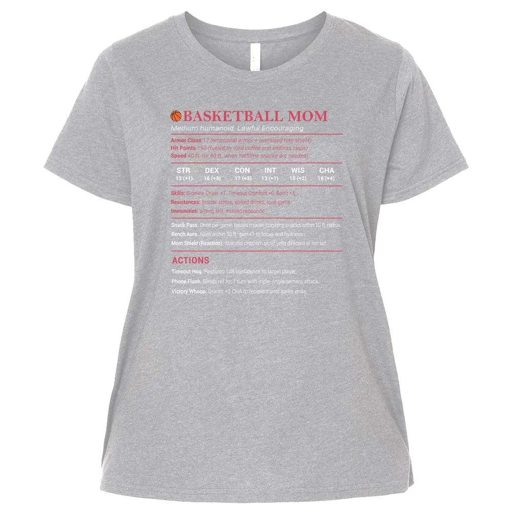 Basketball Mom Ladies Curvy Jersey - Heather - 3