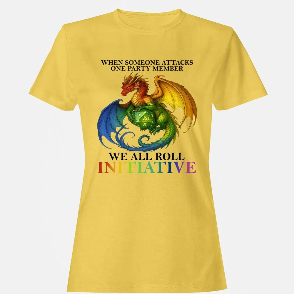 Dragon We All Roll For Initiative Women's T-Shirt - Daisy - 4