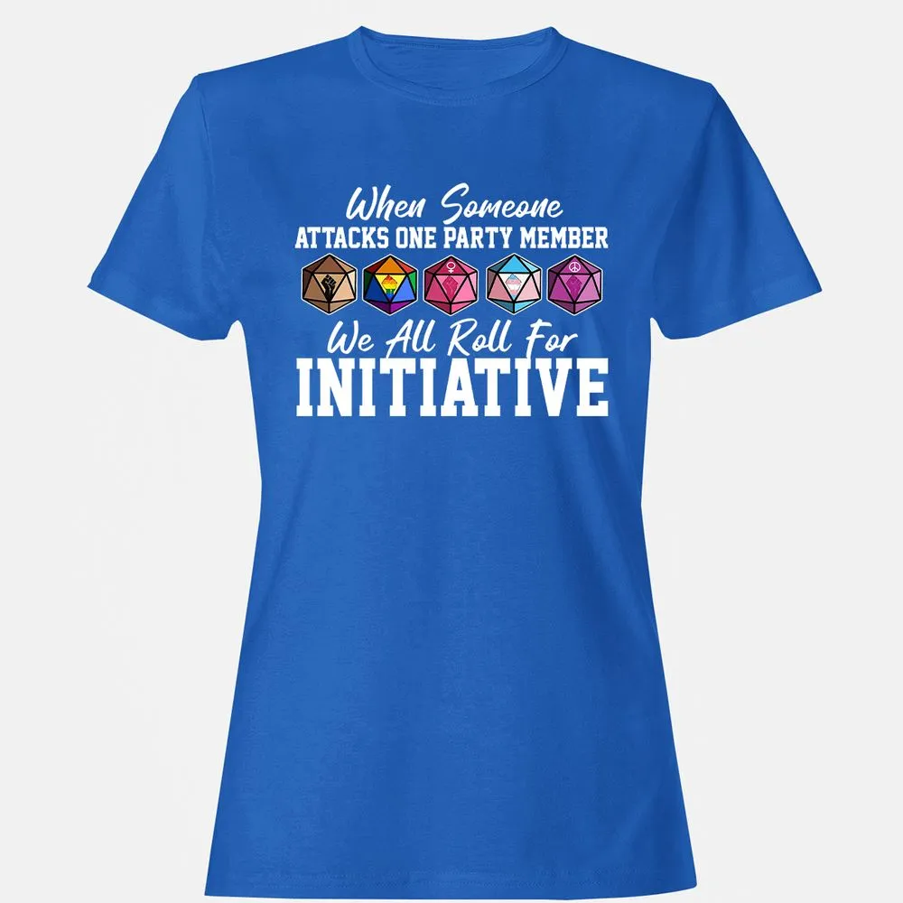 LGBT Roll For Initiative Women's T-Shirt - Royal - 14