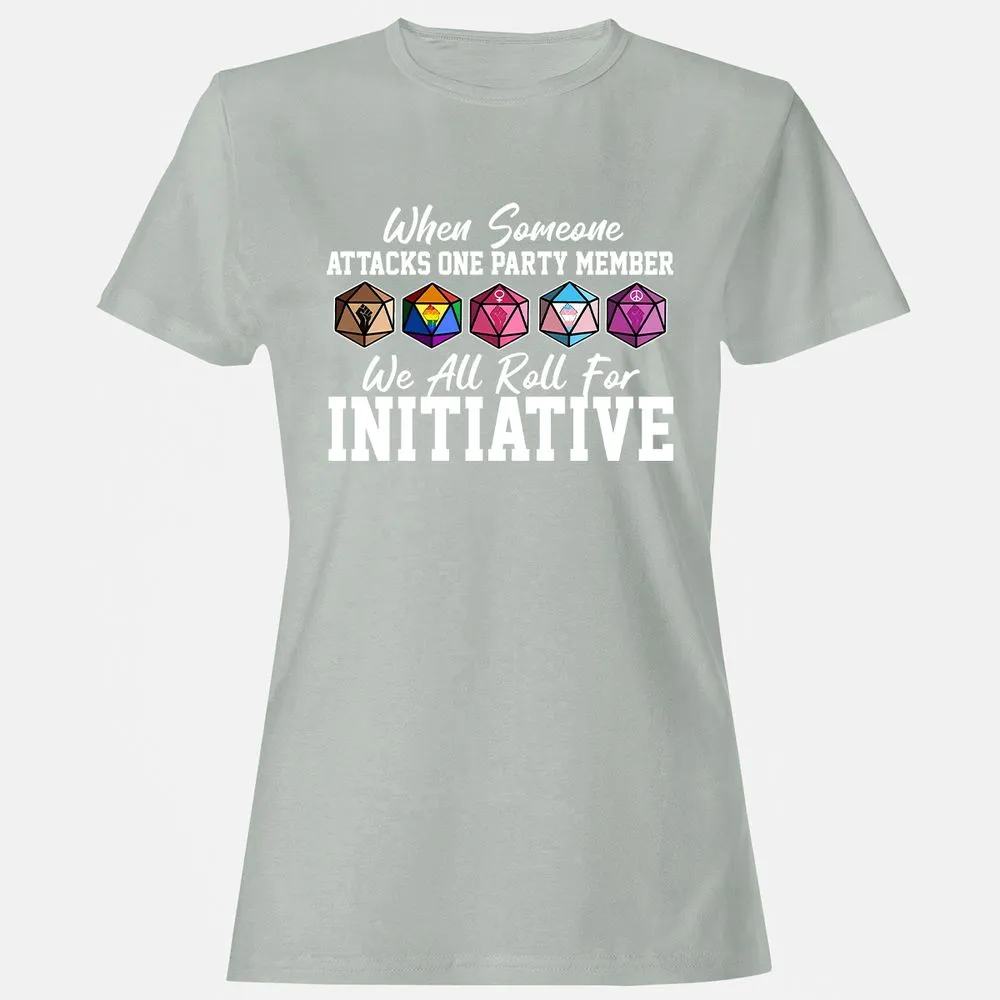LGBT Roll For Initiative Women's T-Shirt - Ash - 2