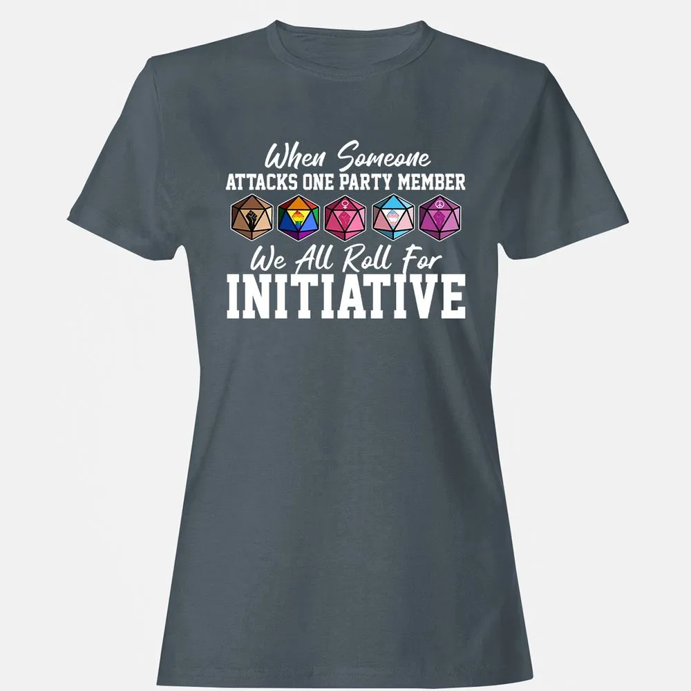 LGBT Roll For Initiative Women's T-Shirt - Charcoal - 3