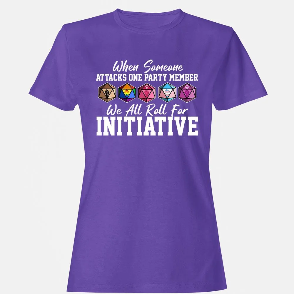 LGBT Roll For Initiative Women's T-Shirt - Purple - 12