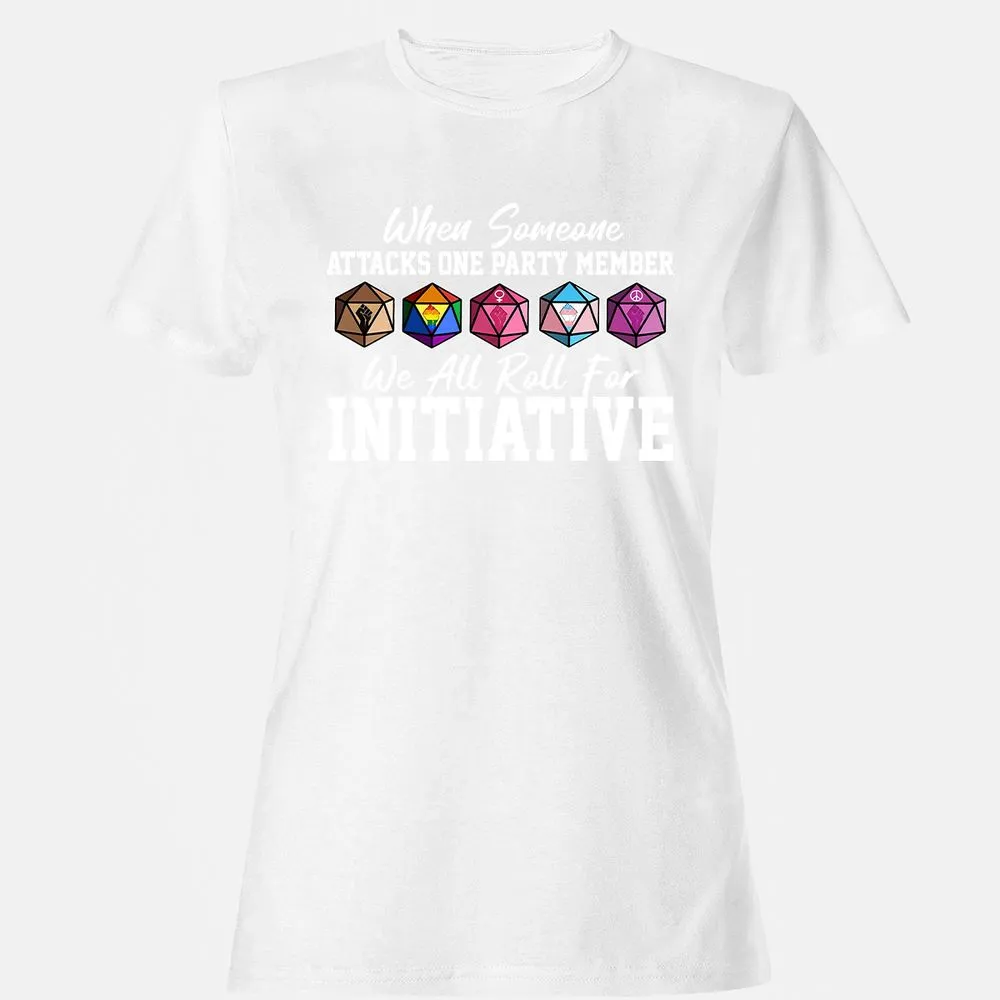 LGBT Roll For Initiative Women's T-Shirt - White - 16