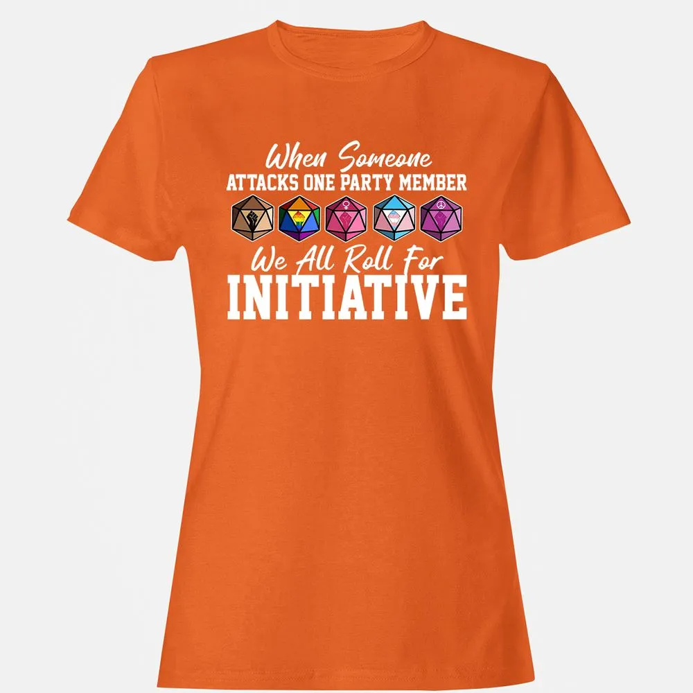LGBT Roll For Initiative Women's T-Shirt - Orange - 11