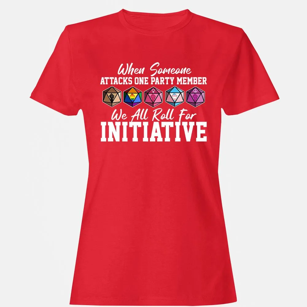 LGBT Roll For Initiative Women's T-Shirt - Red - 13