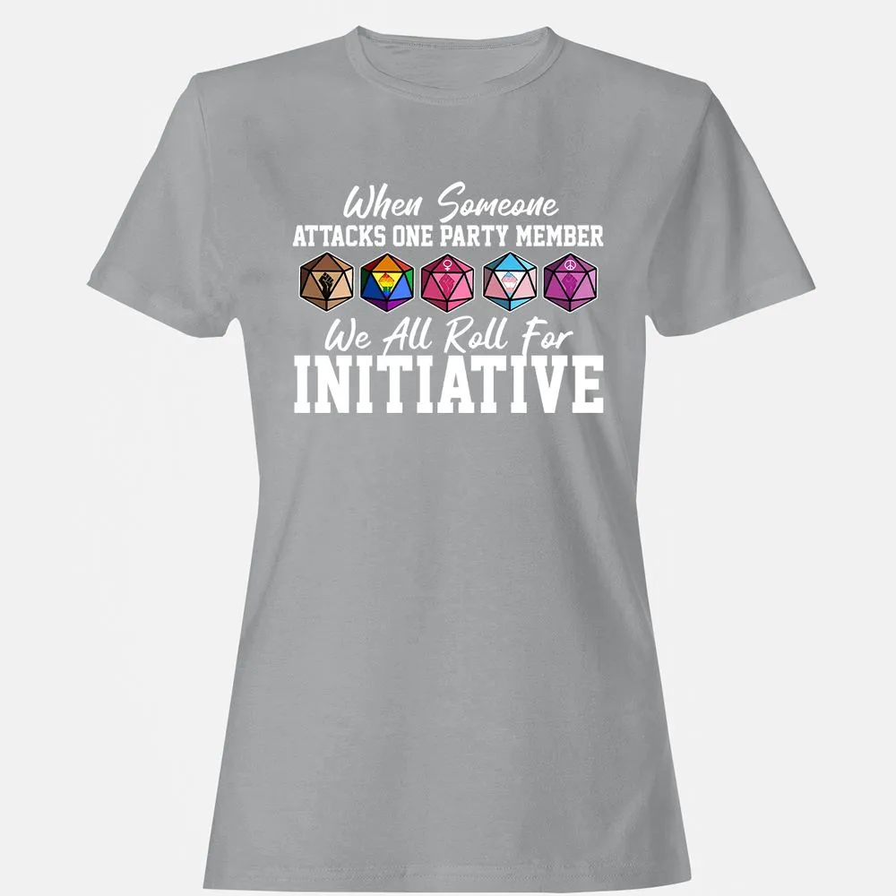 LGBT Roll For Initiative Women's T-Shirt - Sport Grey - 15