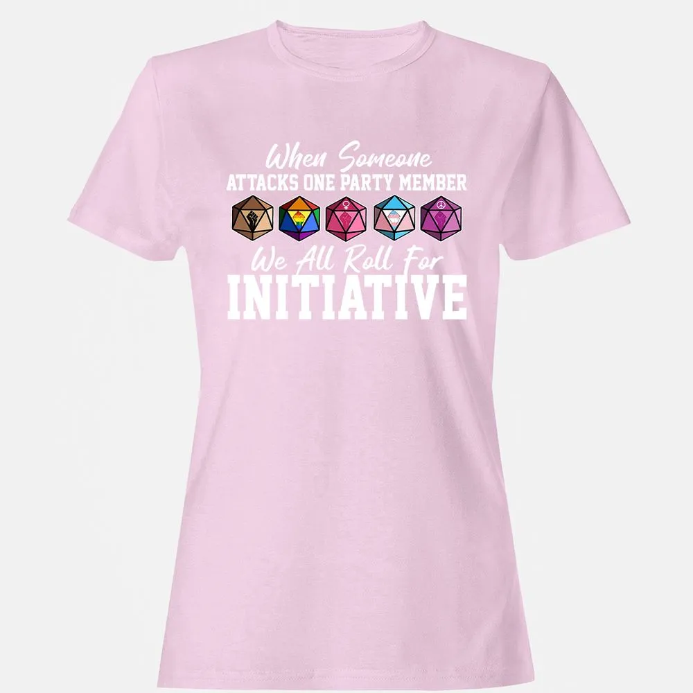 LGBT Roll For Initiative Women's T-Shirt - Light Pink - 9