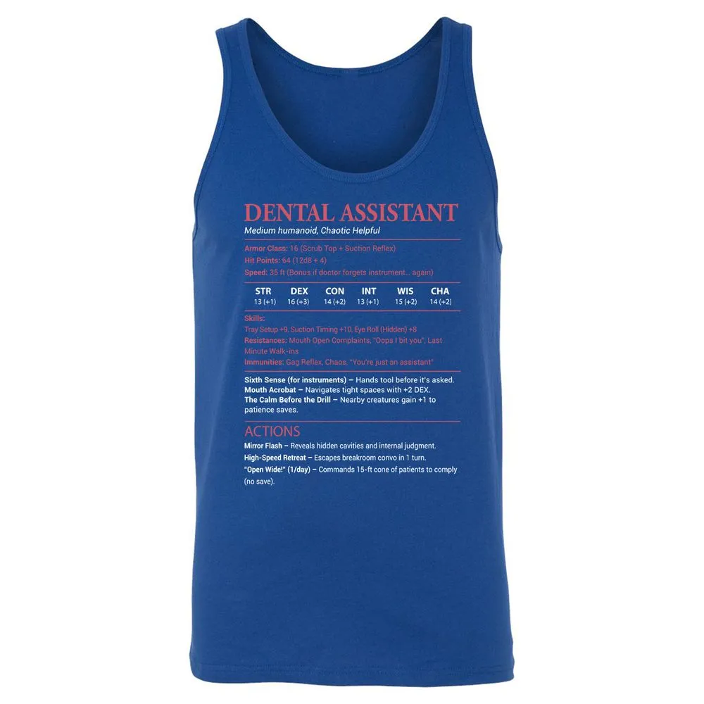 Dental Assistant Unisex Jersey Tank - True Royal - 13