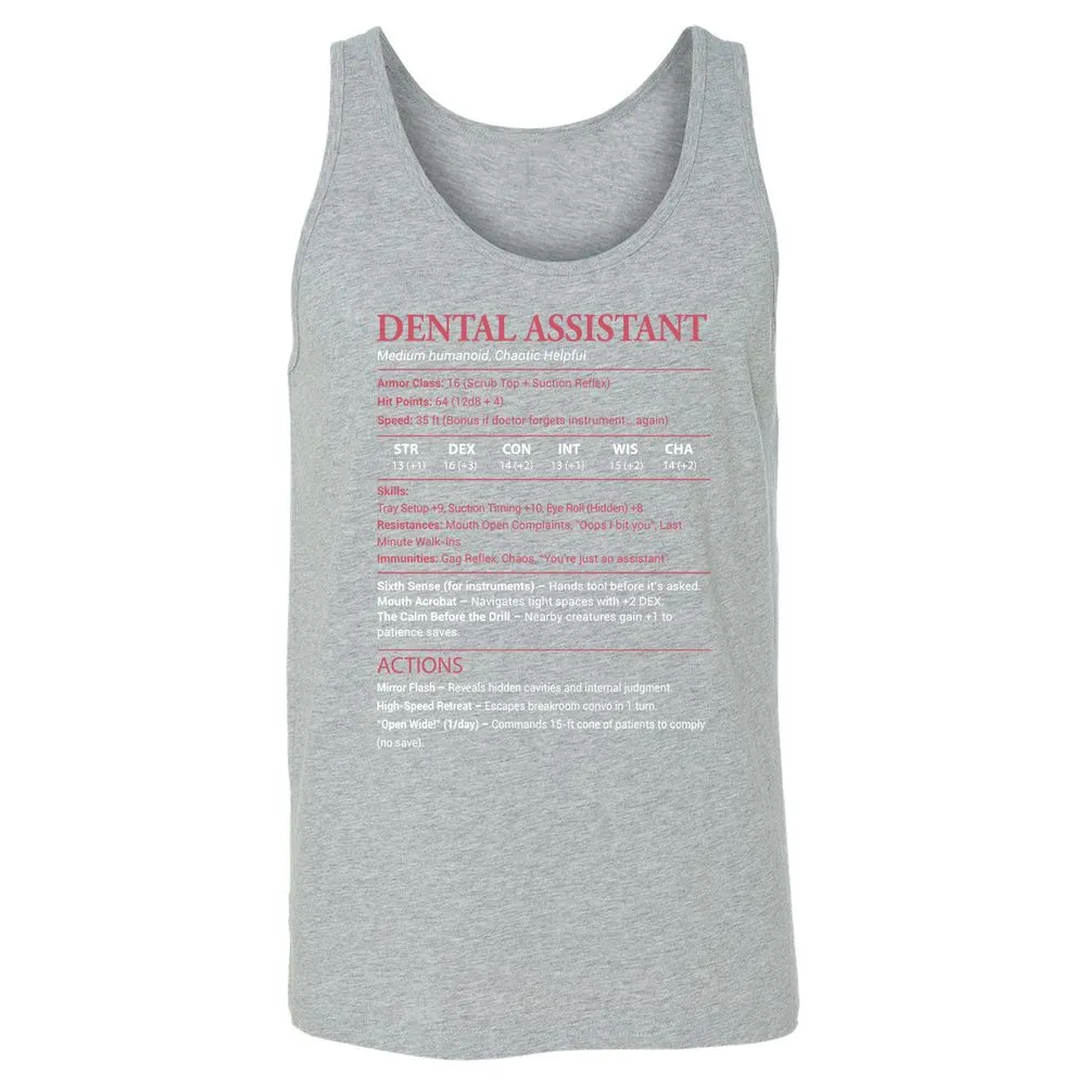 Dental Assistant Unisex Jersey Tank - Athletic Heather - 4