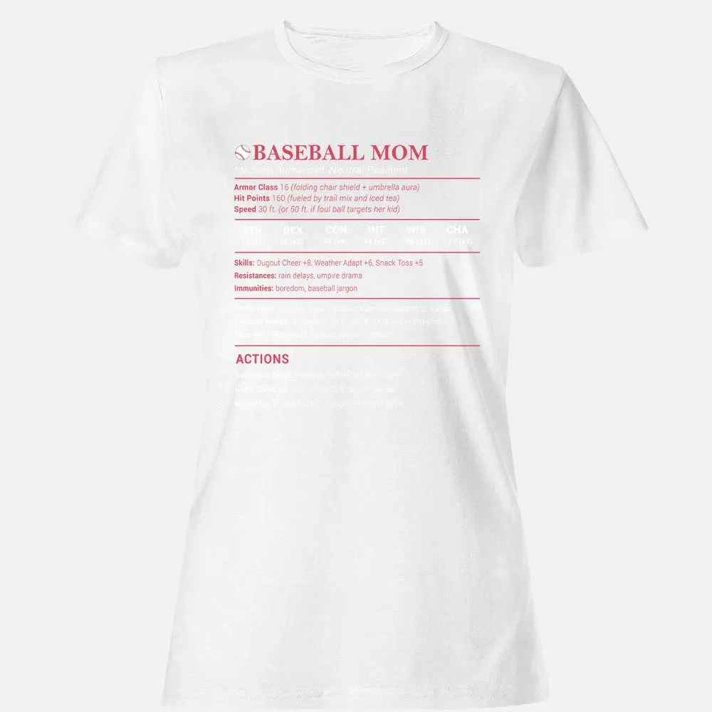 Baseball Mom Women's T-Shirt - White - 16