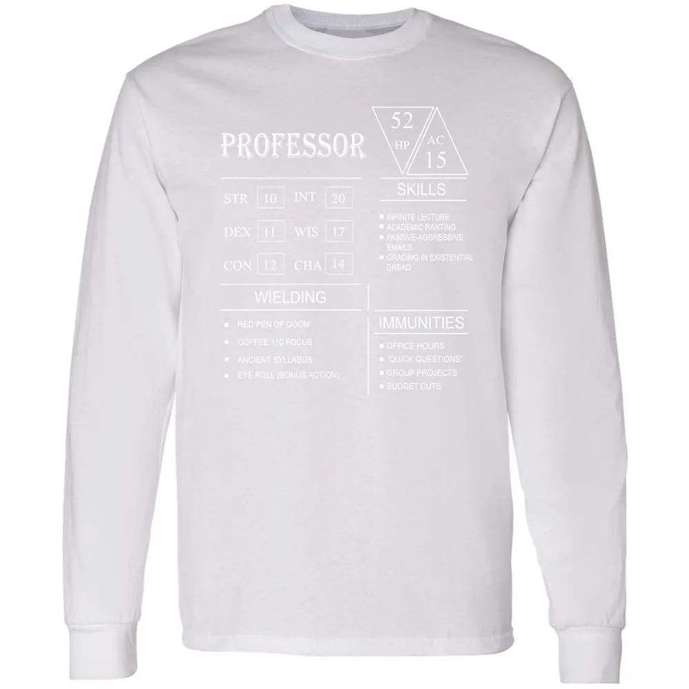 Professor New Long Sleeve T-Shirt - White - 5