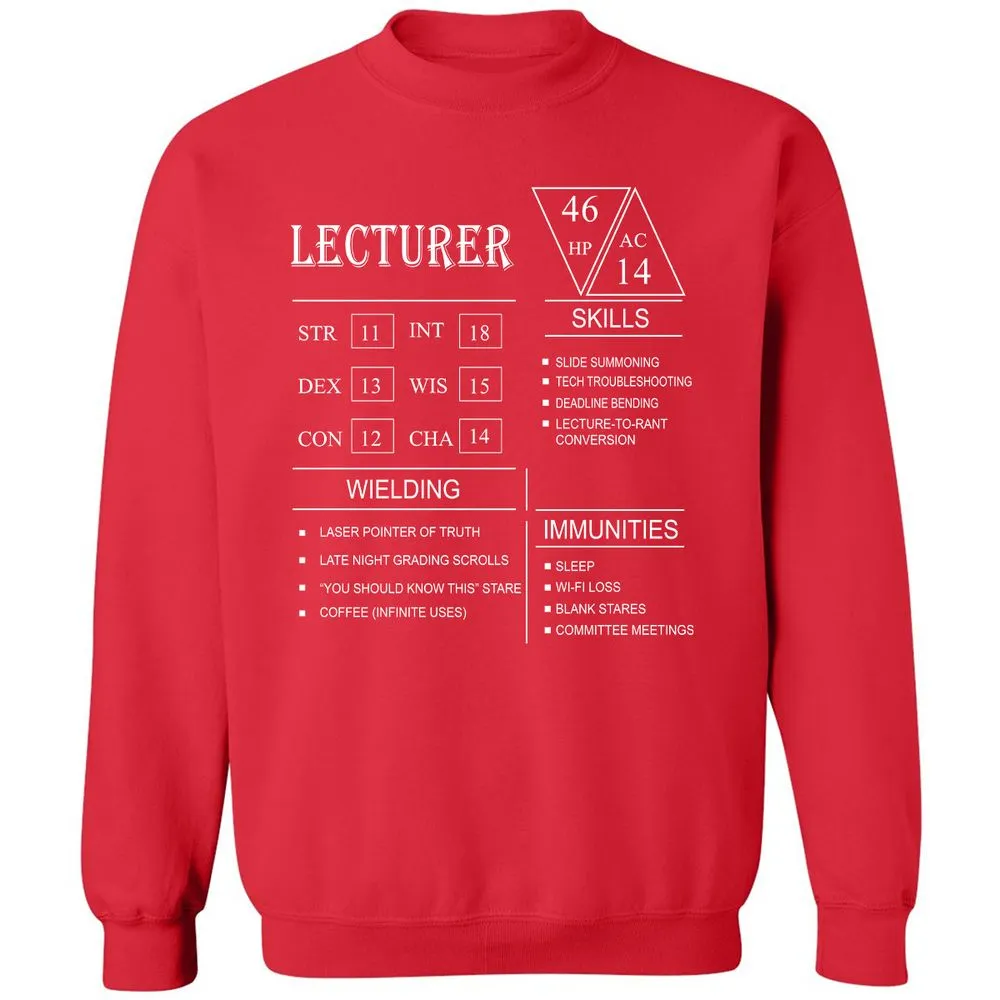 Lecturer New Classic Unisex Sweatshirt - Red - 5