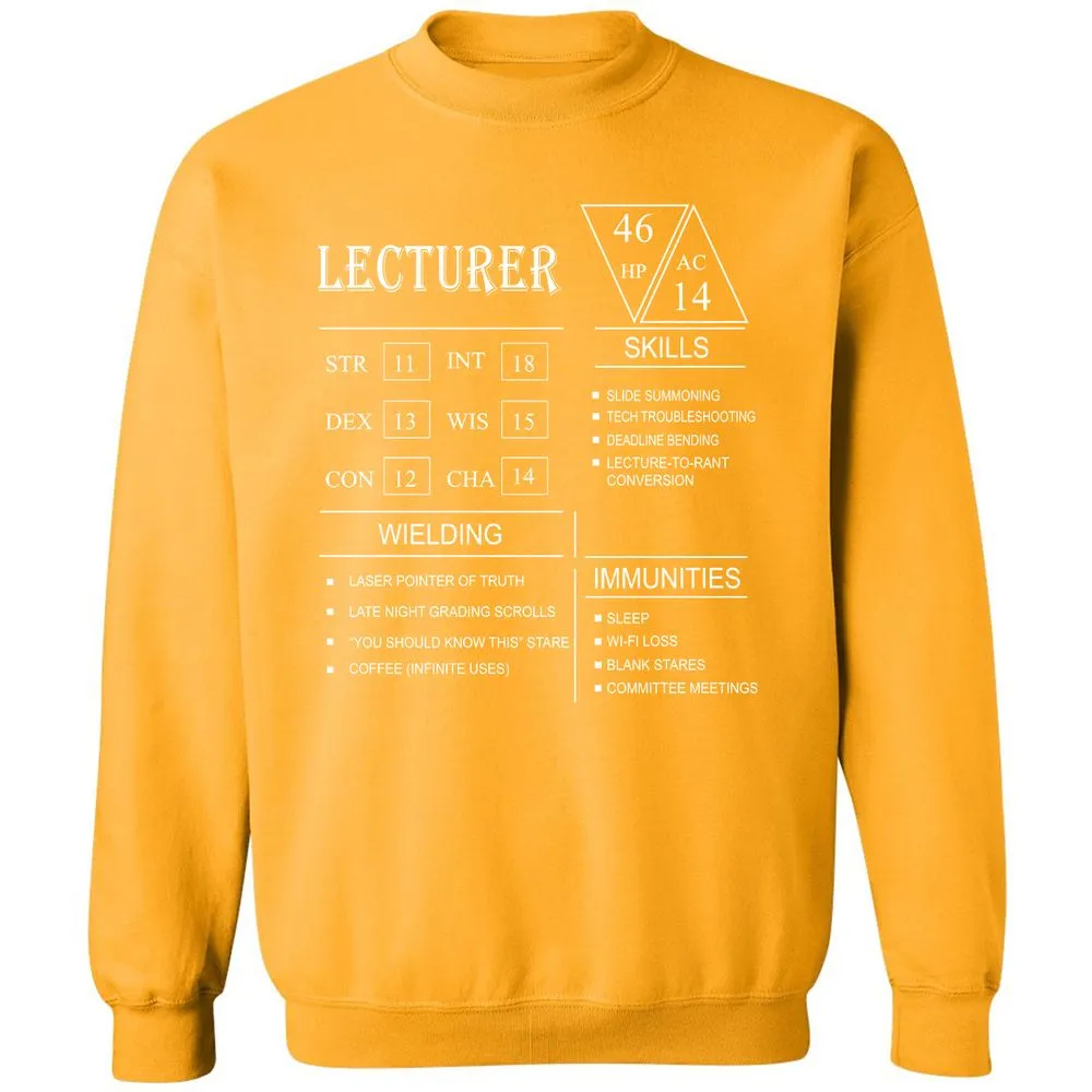 Lecturer New Classic Unisex Sweatshirt - Gold - 11