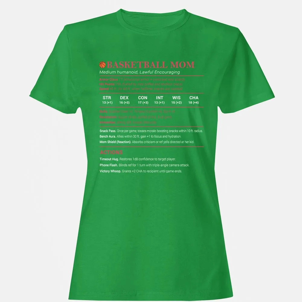 Basketball Mom Women's T-Shirt - Irish Green - 7