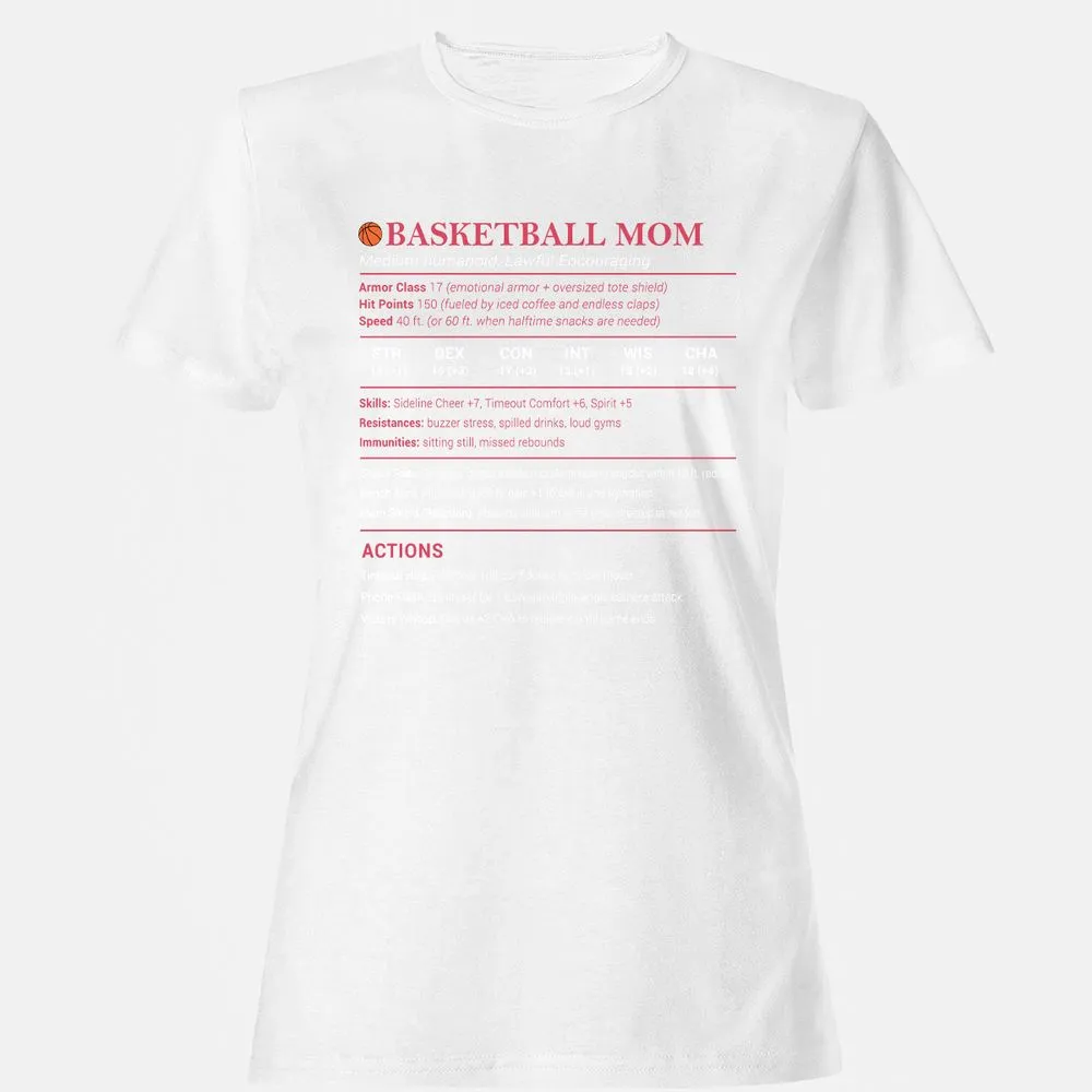 Basketball Mom Women's T-Shirt - White - 16