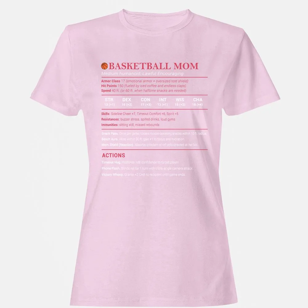Basketball Mom Women's T-Shirt - Light Pink - 9
