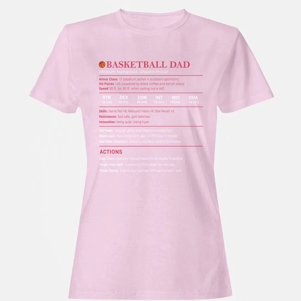 Basketball Dad Women's T-Shirt - Light Pink - 9