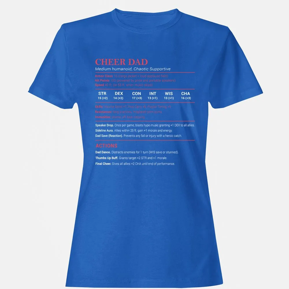 Cheer Dad Women's T-Shirt - Royal - 14