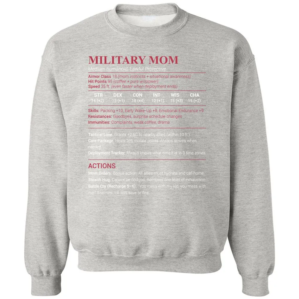 Military Mom Classic Unisex Sweatshirt - Ash - 8