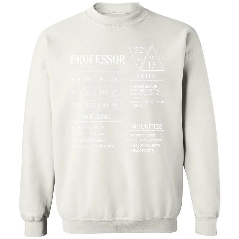 Professor New Classic Unisex Sweatshirt - White - 12