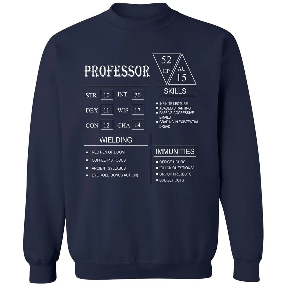 Professor New Classic Unisex Sweatshirt - Navy - 2