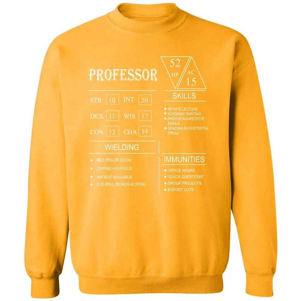 Professor New Classic Unisex Sweatshirt - Gold - 11