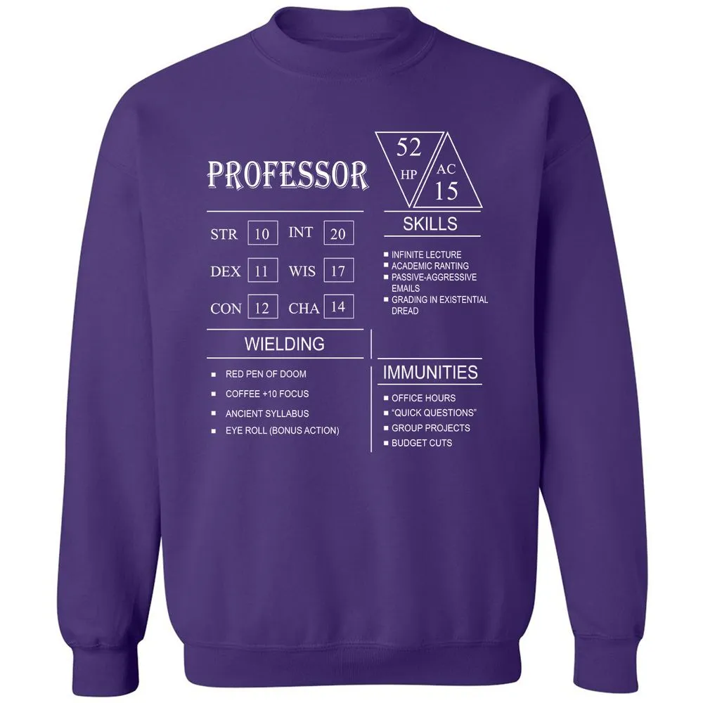 Professor New Classic Unisex Sweatshirt - Purple - 6
