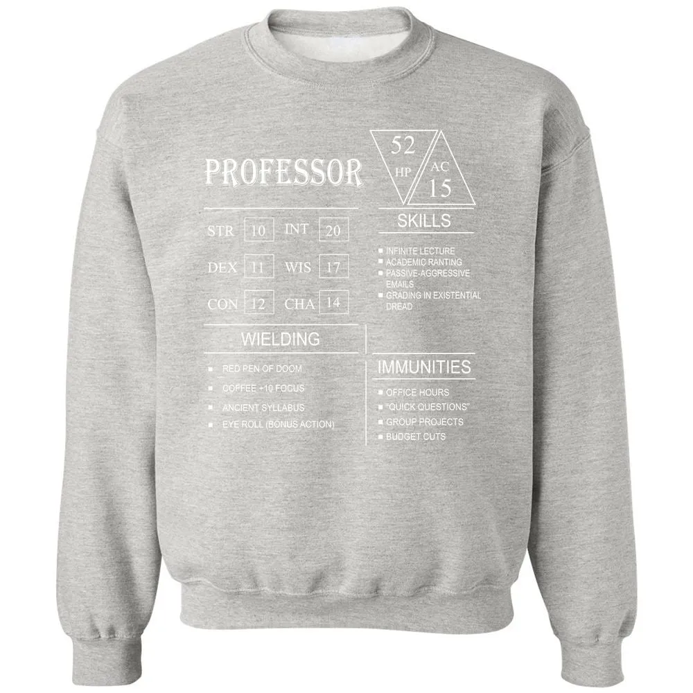 Professor New Classic Unisex Sweatshirt - Ash - 8