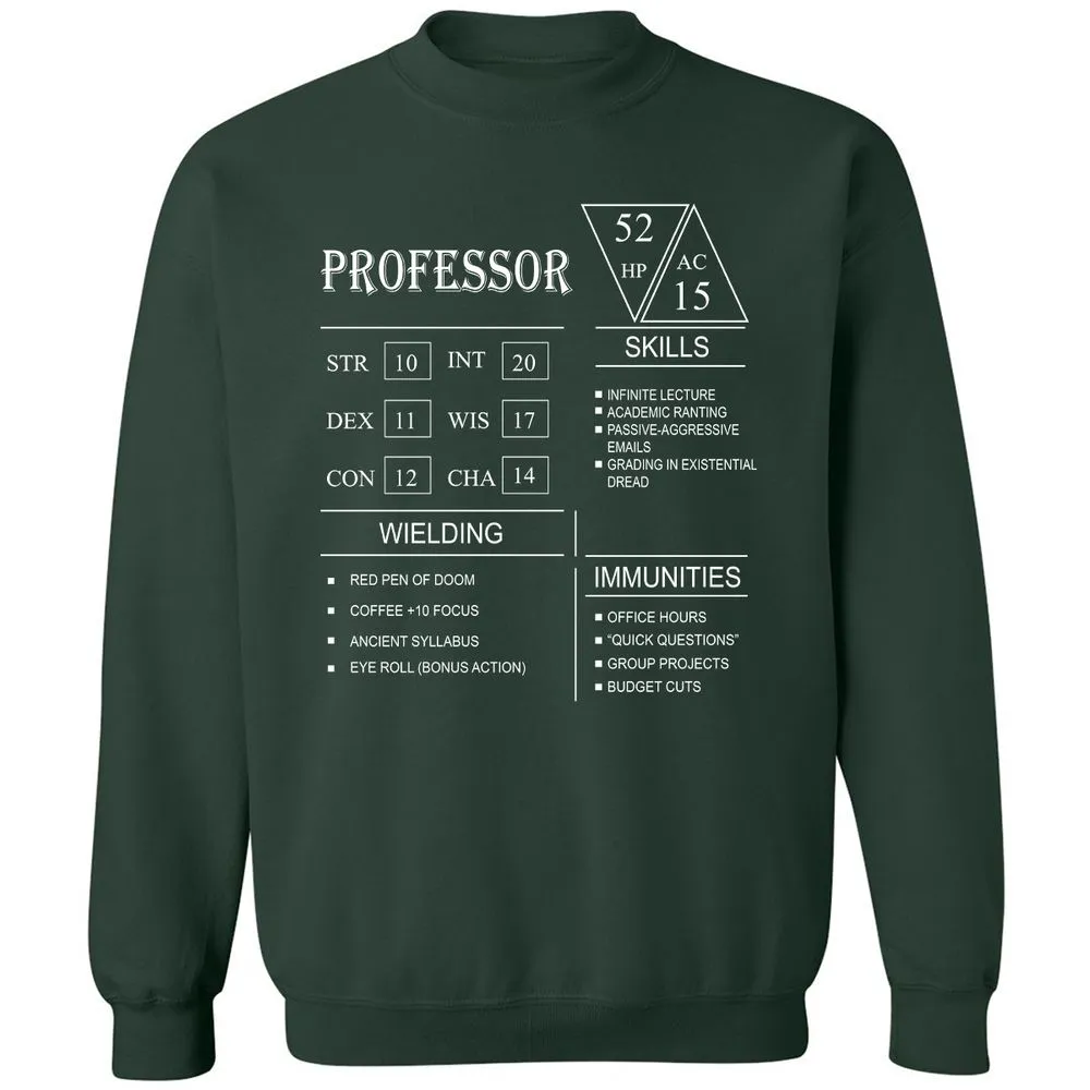 Professor New Classic Unisex Sweatshirt - Forest Green - 4