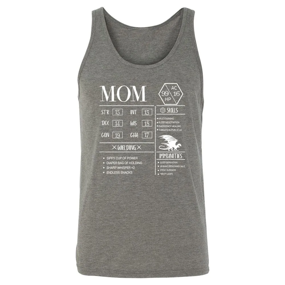 Mom New Unisex Jersey Tank - Grey Triblend - 8