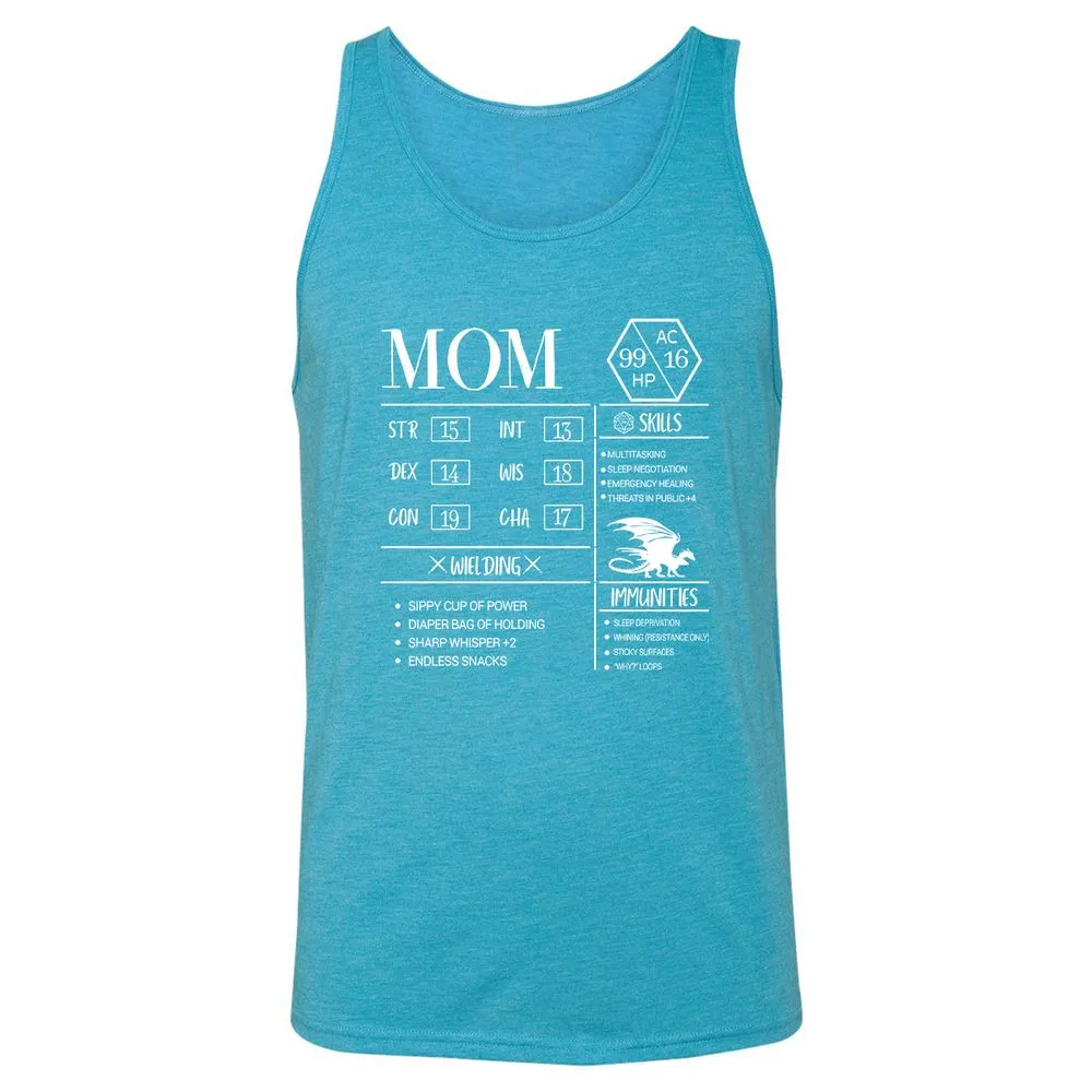 Mom New Unisex Jersey Tank - Aqua Triblend - 3