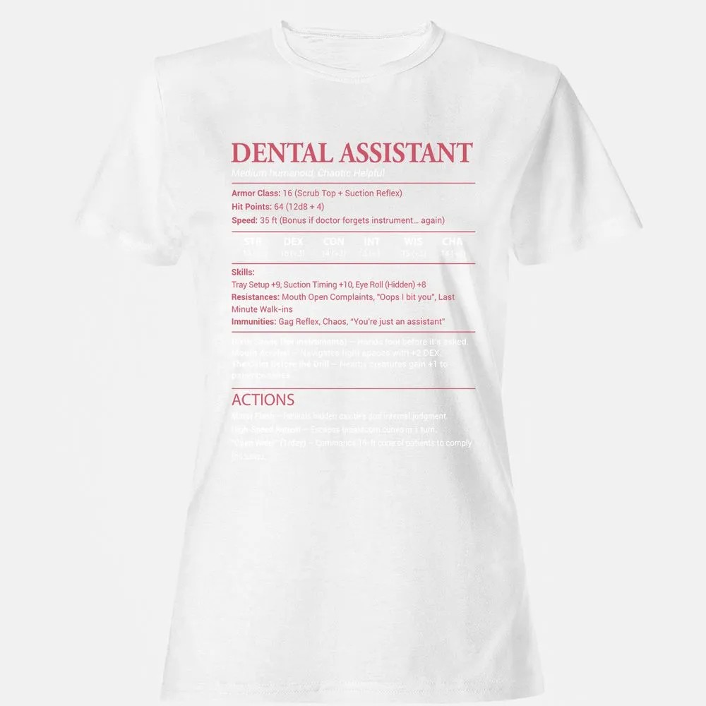 Dental Assistant Women's T-Shirt - White - 16