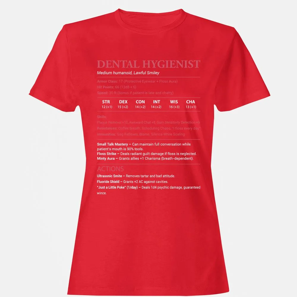 Dental Hygienist Women's T-Shirt - Red - 13