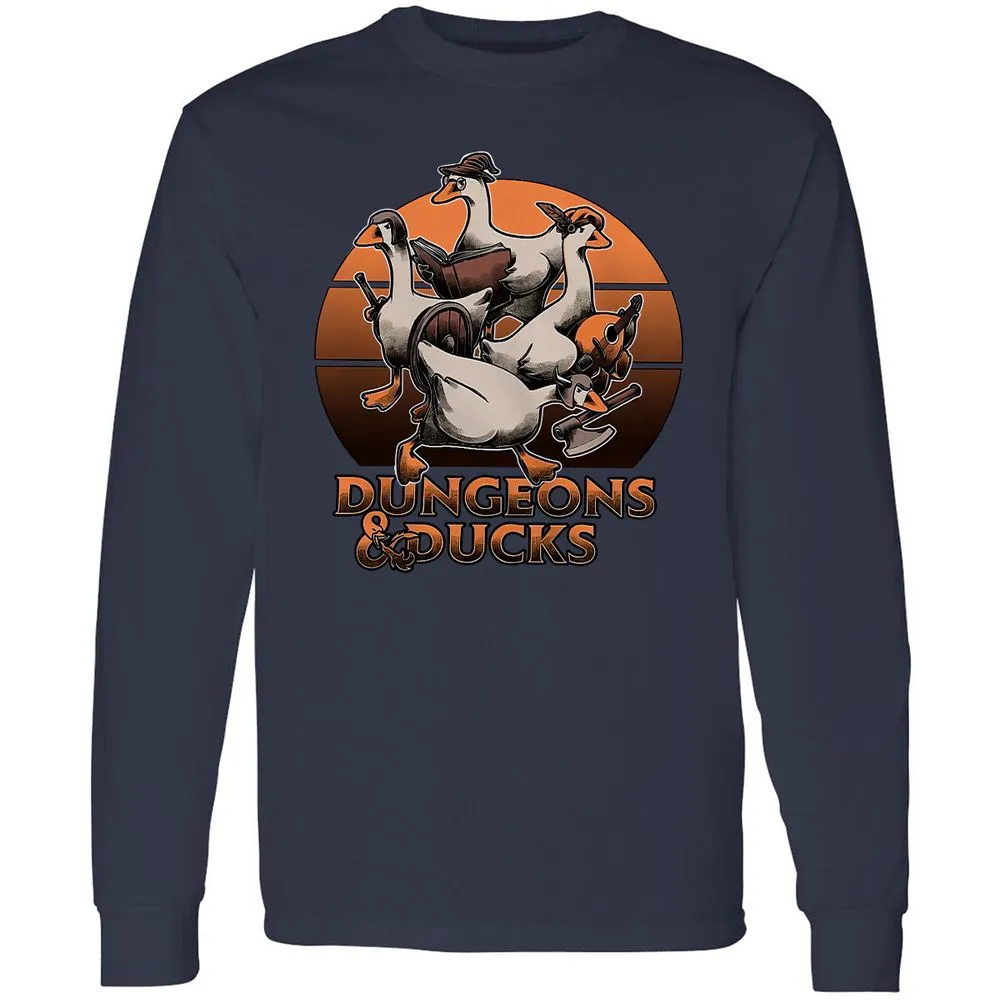Dungeons And Ducks Long Sleeve T-Shirt - Navy - 2