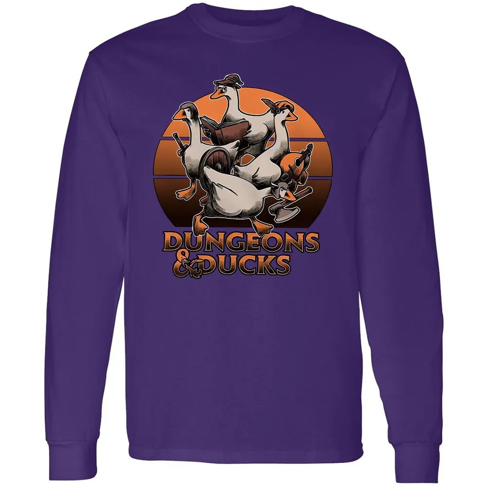 Dungeons And Ducks Long Sleeve T-Shirt - Purple - 13